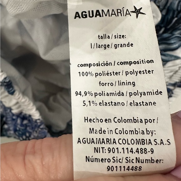 Agua María Men's Tropical Sea Life Swim Trunks - Size Large - Picture 7 of 12